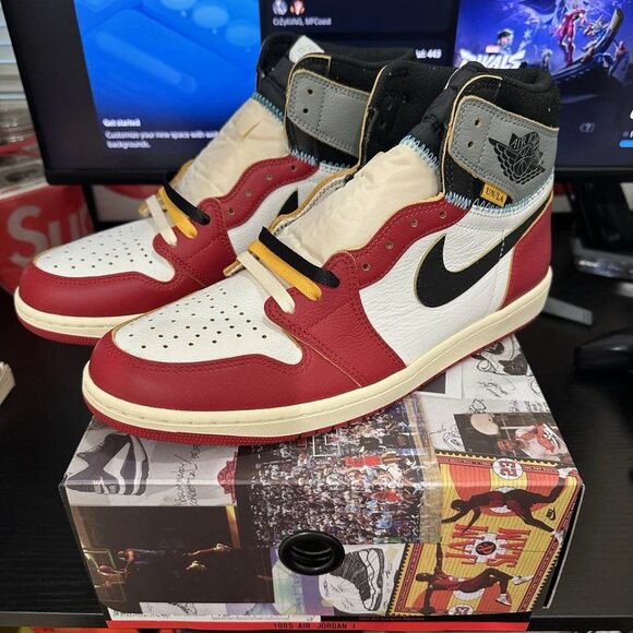 Size 12 Union LA Air Jordan 1 Retro OG SP High Chicago Shadow - Picture 1 of 4